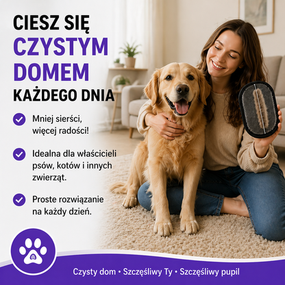 Rękawica do usuwania sierści zwierząt – czyść ubrania, kanapę i dywan w kilka sekund