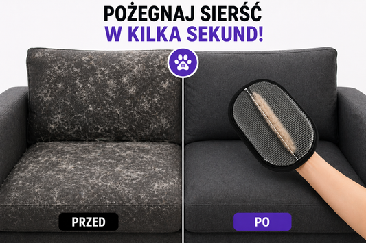 Rękawica do usuwania sierści zwierząt – czyść ubrania, kanapę i dywan w kilka sekund