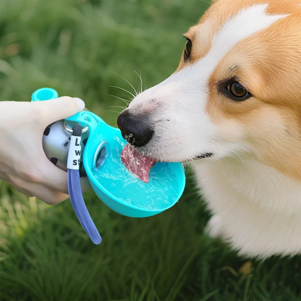Butelka Podróżna dla Psa 2w1 – Składana Miska i Bidon 285ml 🐶💧