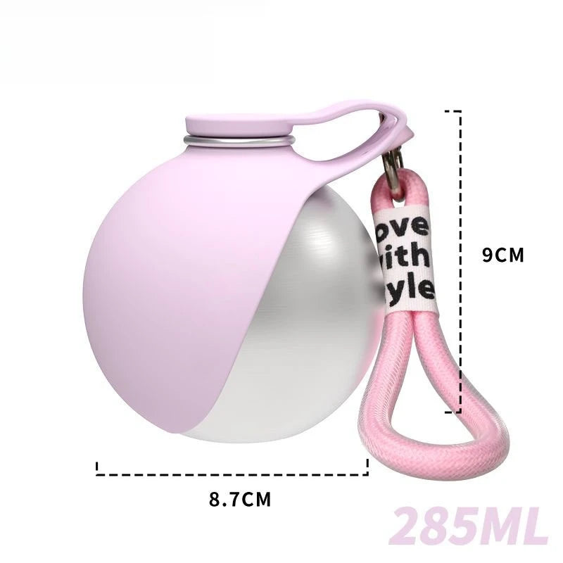 Butelka Podróżna dla Psa 2w1 – Składana Miska i Bidon 285ml 🐶💧