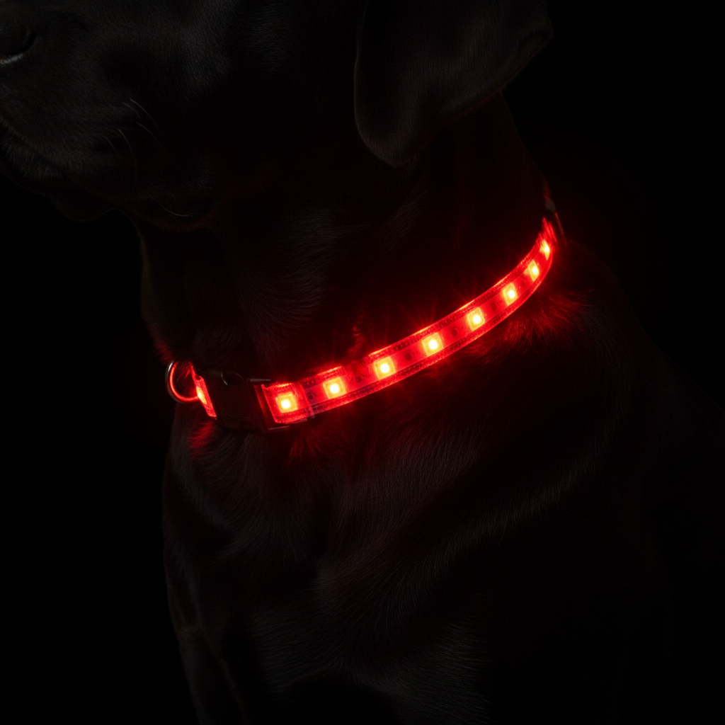 Świecąca Obroża LED dla Psa – USB, Wodoodporna, 3 Tryby Świecenia