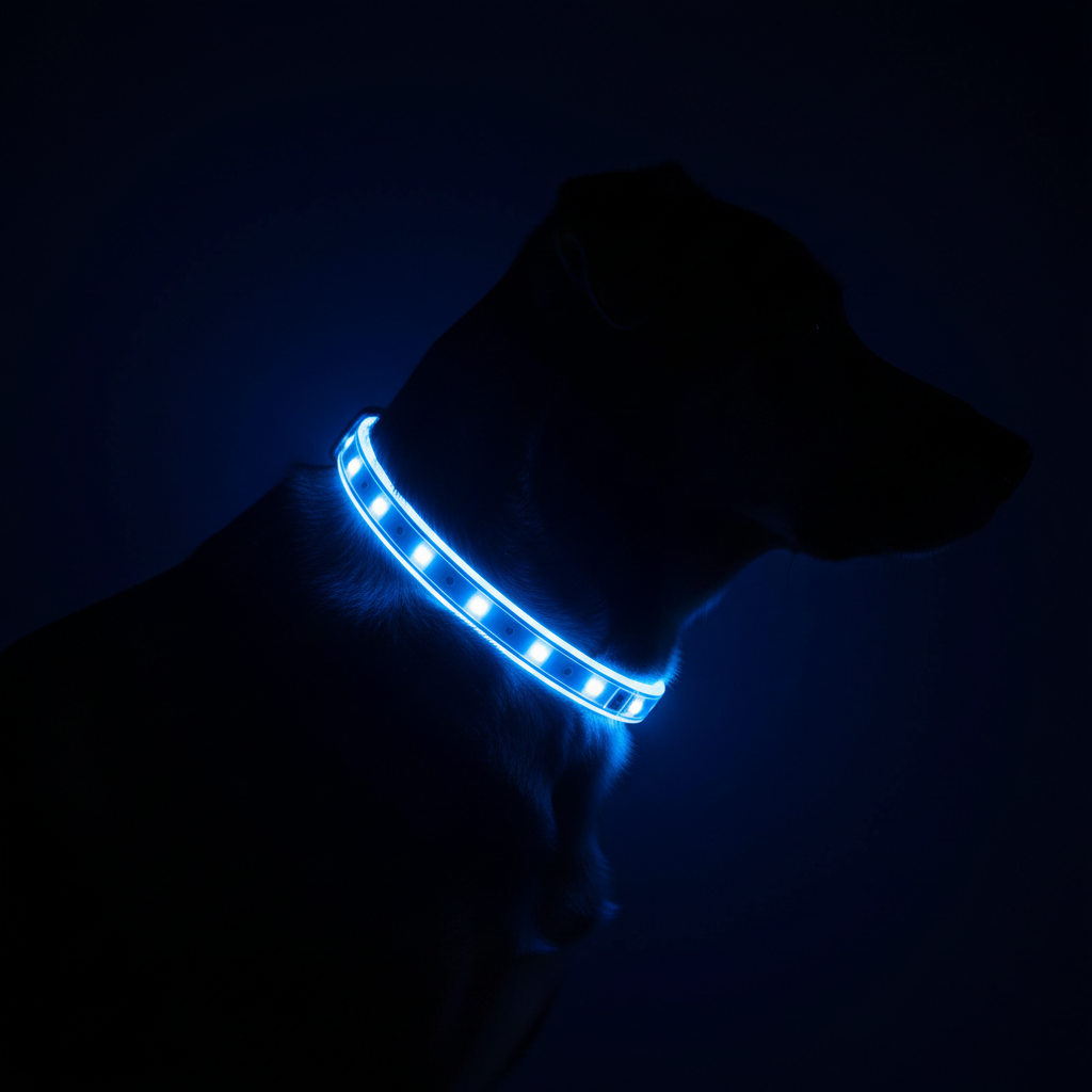 Świecąca Obroża LED dla Psa – USB, Wodoodporna, 3 Tryby Świecenia